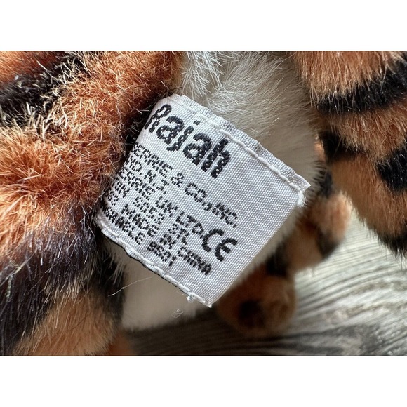 Russ Berrie Bengal Tiger Plush Rajah Orange Black Stuffed Animal Wild Cat Toy 7" - Picture 6 of 10